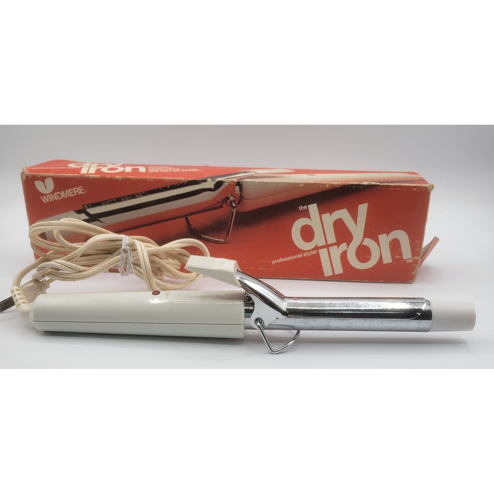 Windmere The Dry Iron Vintage Curling Iron Professional Styler Model 8850 White